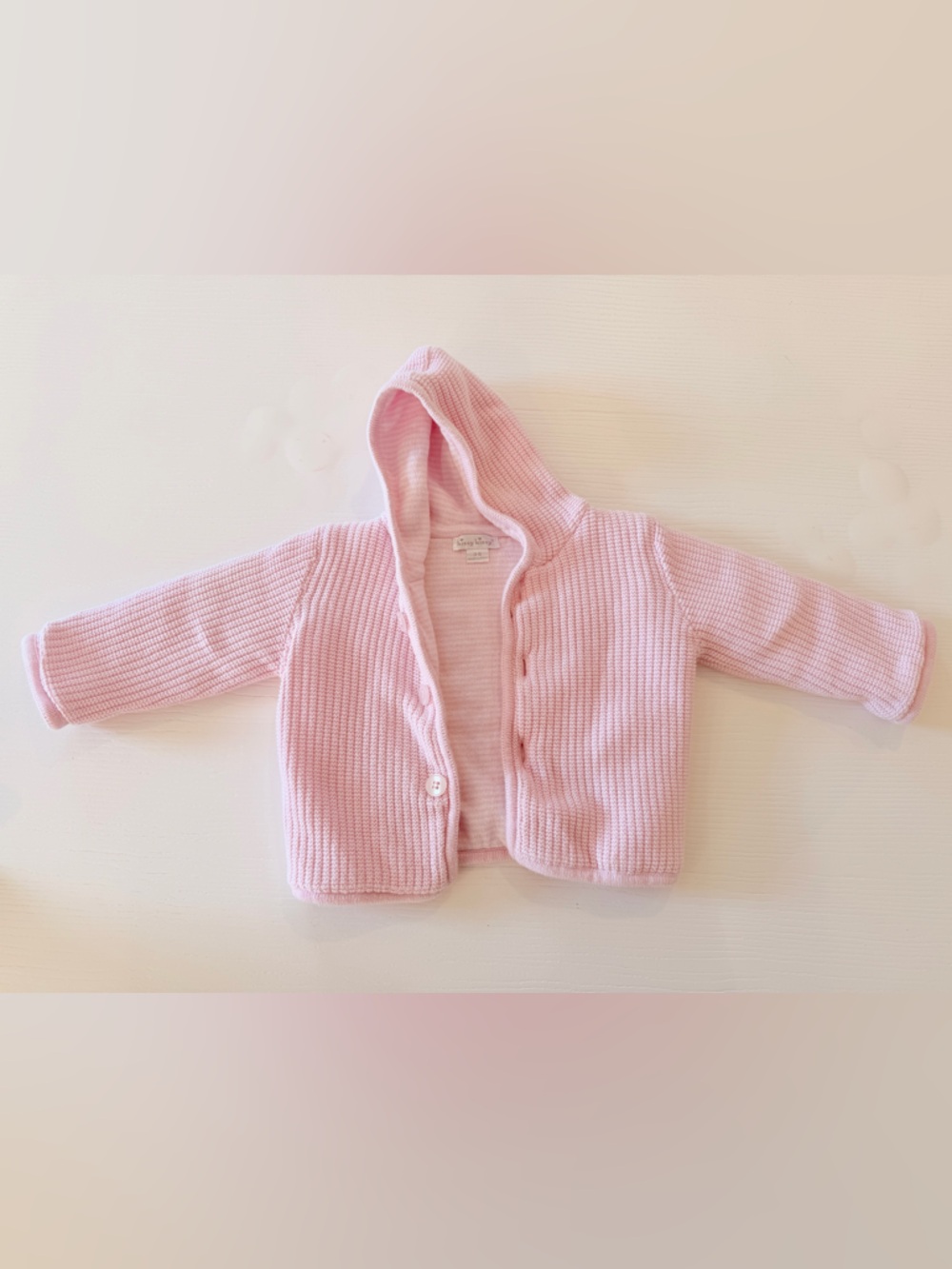 Kissy Kissy Soft Pink Hooded Baby Cardigan Jacket